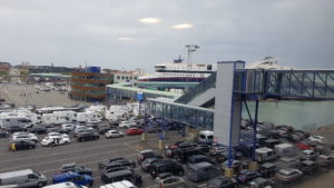 Cars going into the Denmark - Norway ferry