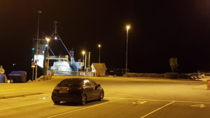 Waiting for a night ferry somewhere in Norway